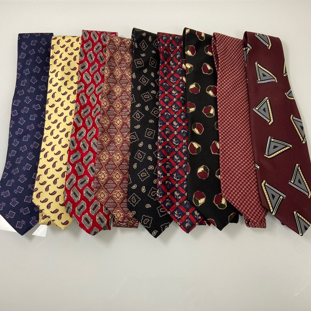 Robert Talbott/Partners Ltd Mens 100% Italian Silk Neck Tie Set of 9 Career
